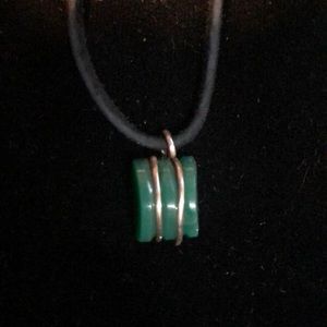 green gemstone necklace